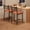 Reddish-brown 22"H Seat, variant on Modern Bar Stool Set of 4, Upholstered Counter Height Bar Chairs with X-Back, Soft PU Leather, Heavy Duty Metal Frame for Kitchen Island Restaurant