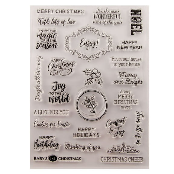 WINDLAND Happy Birthday Christmas Silicone Clear Seal Stamp DIY Scrapbooking Embossing Ph