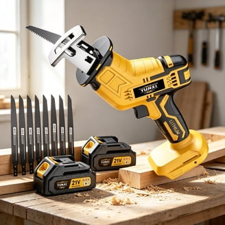 GPED Cordless Electric Sawzall, 0-3000 SPM, 2 x 20V Batteries, LED