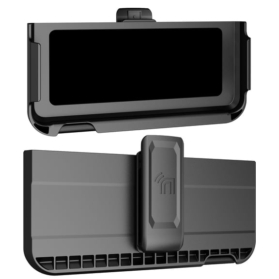 Holster for Galaxy Z Fold 4 5G (2022), Black Belt Clip Holder with Storage Slot That Fits S Pen Fold (Also Compatible with Z Fold 3) - Made to Fit Nakedcellphone Brand Case