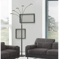 HomeRoots 526324 82 in. Five Light Led Arc Floor Lamp, Bronze