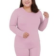 thumbnail image 6 of IQPE Plus Size Thermal Underwear for Women Fleece Lined Base Layer Set Extended Sizes Lightweight Brushed Top and Bottom Navy XXXXXL, 6 of 6