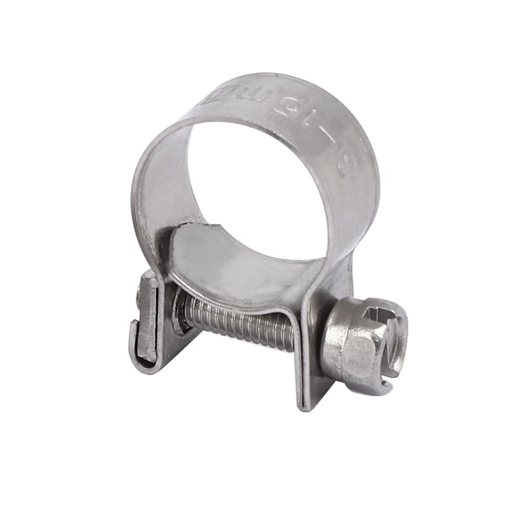 10-Pack 304 Stainless Steel T-Bolt Hose Clamps – 6-20mm Adjustable Diameter, Heavy Duty, For Air, Water, Fuel, And Silicone Hoses (Choose Size)