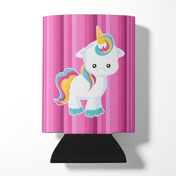 Pink Stripes Unicorn Can or Bottle Hugger