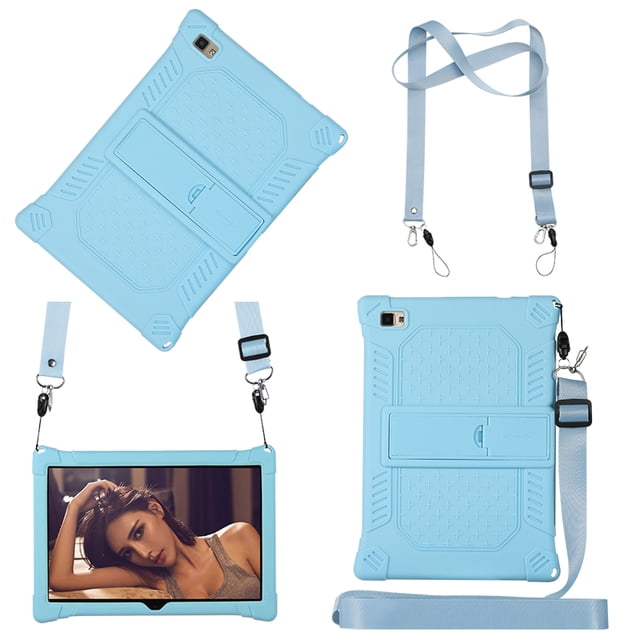 Protective Case For Teclast P30S P20HD 10.1"Tablet PC Silicone Cover Case For Teclast M40S M40Pro P20 M40plus sky blue-rope M40 M40Pro