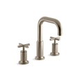 thumbnail image 5 of kohler k-t14428-3-bgd purist deck-mount high-flow bath faucet trim with cross handles, valve not included, vibrant moderne brushed gold, 5 of 7