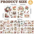 thumbnail image 2 of 12 Sheets Rose and Clock Rub on Transfer Stickers Vintage Rose Butterfly Rub on Transfers Musical Note Rub on Decals Rose Book Sticker for Crafts Glass Wood Furniture Home Decor 5.5x5.5, 2 of 7