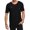 Black, variant on Mens Shirts Summer Men's Solid Short Sleeves With Holes In Summer Fashion Comfy Blouse Top