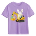 thumbnail image 4 of Aihuaihua Toddler Girls Easter Shirts Cute Bunny Tshirts Happy Easter Tees Short Sleeve Tops Graphic For Girls Soft Casual Round Neck, 4 of 4