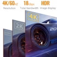 thumbnail image 3 of Ndcxsfigh Compatible con a cable compatible con 4K@60Hz 18gbps 2160p 1080p (A-A 0 2M), 3 of 9