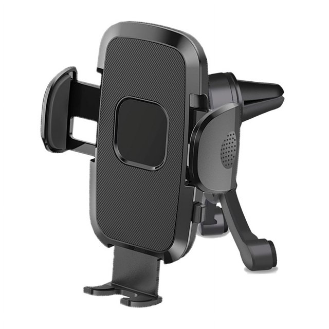 Soporte para teléfono móvil para coche, fijación a presión, rotación de 360 grados, soporte para teléfono, abrazadera para salida de aire