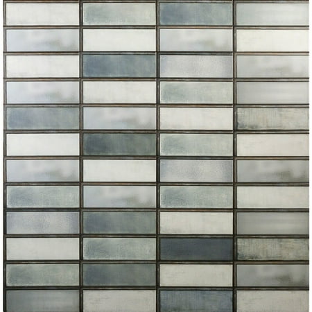 Turbine Industrial Glass Green 4x12 Ceramic Wall Tile