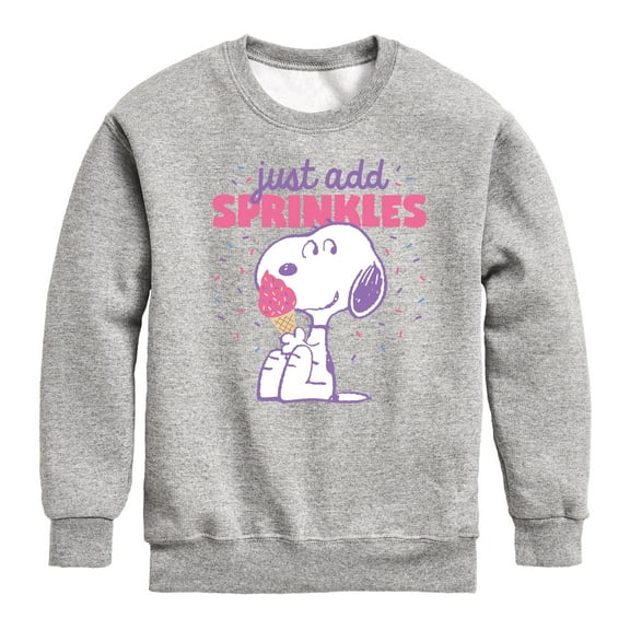 Peanuts - Just Add Sprinkles - Youth Crewneck Sweatshirt