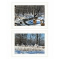 thumbnail image 2 of Set Of Two Great Outdoors Nature Or Winter Forest 2 White Framed Print Wall Art, 2 of 3