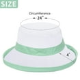 thumbnail image 5 of Catalonia Bucket Hat for Women Wide Brim Foldable Outdoor Travel Beach Safari Green/White, 5 of 8