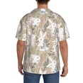thumbnail image 3 of Pofeuu Retro Bunny Flower Print Mens Casual Short Sleeve Shirts Beach Summer Spread Collar Pocket Tops Men's Casual Short-sleeved Shirt-3X-Large, 3 of 5