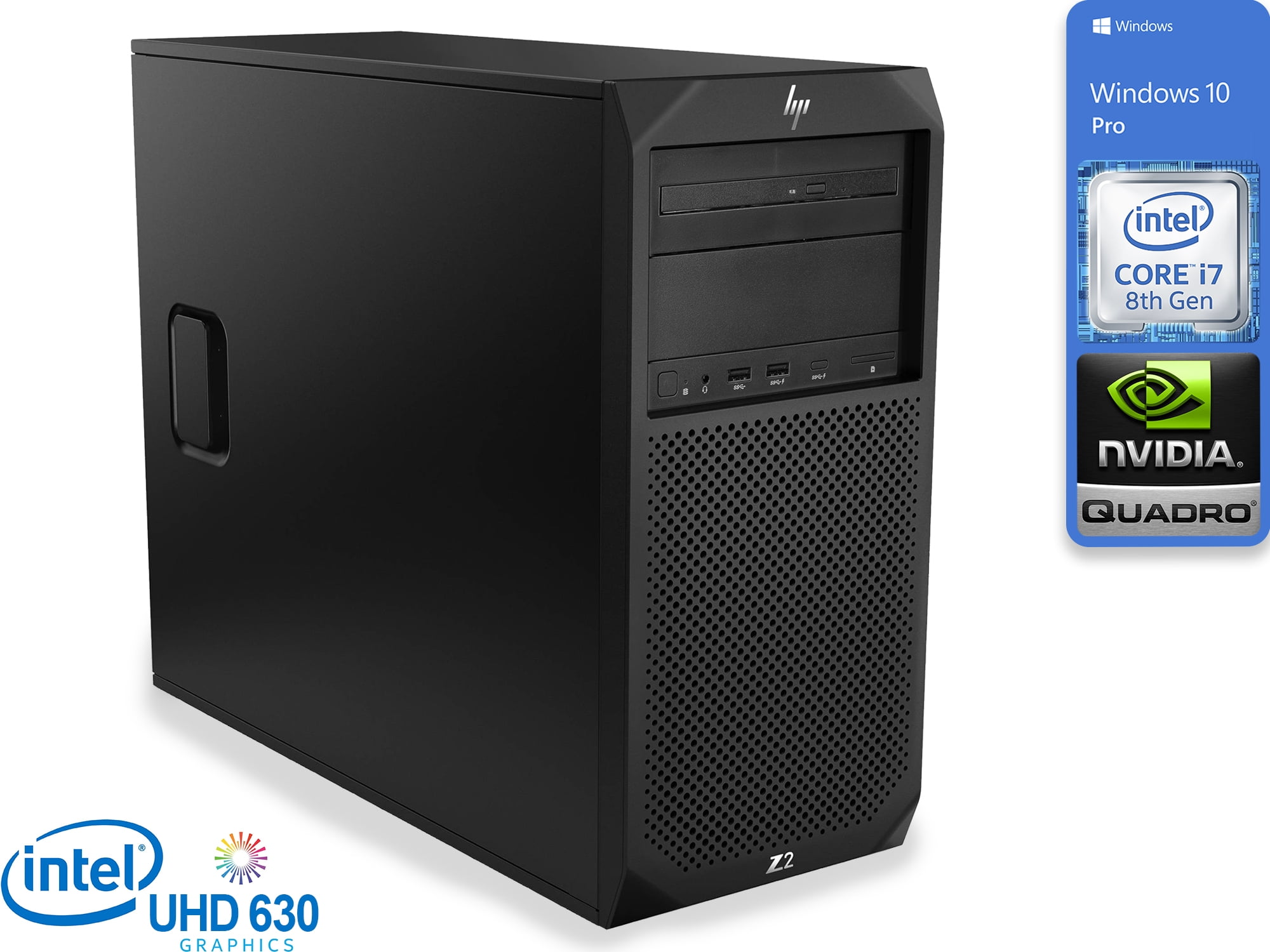 HP Z2 G4 Desktop, Intel Core i7-8700 Upto 4.6GHz, 64GB RAM, 2TB NVMe ...