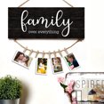 thumbnail image 4 of CSChome Wooden Message Board Photo Holder Wooden Board Letter Printed Vintage Style Creative Photo Holder Clip Rustic Family Hanger, 4 of 6