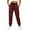 01 Wine, variant on Fewfanhot Sweat Pants for Womens Waffle Knit Pants Elastic Waist Drawstring Jogger Sweatpants with Pockets