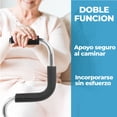thumbnail image 2 of Baston Ortopedico Doble Apoyo De 4 Patas Aluminio Ajustable, 2 of 7