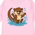 thumbnail image 4 of Inktastic Otter Lover Boys or Girls Long Sleeve Toddler T-Shirt, 4 of 5