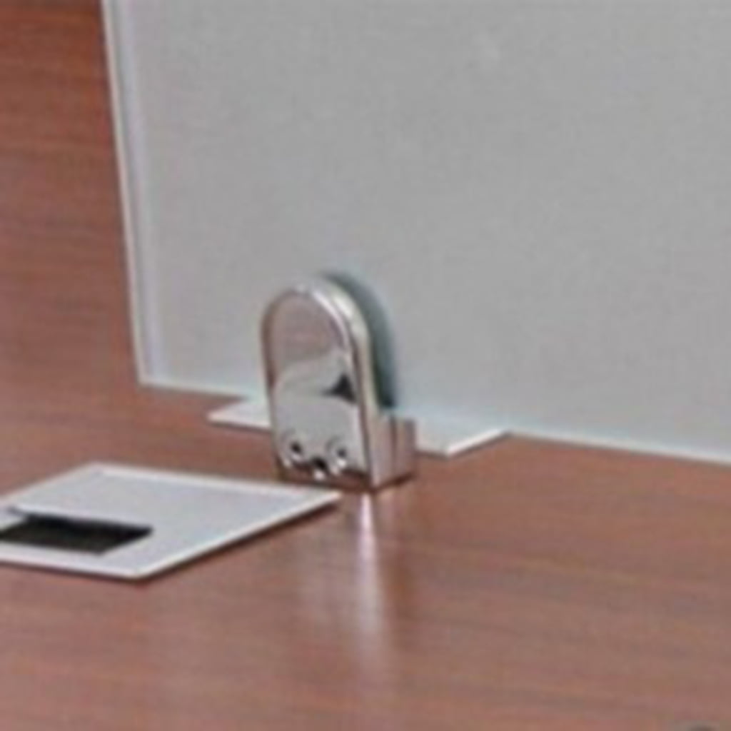 4pcs Steel Glass Door Panel Fix Clip Support Holder Clamp 6-10mm 0 degree 