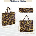 thumbnail image 6 of FORMRS Womens Corduroy Tote Bag Crossbody Shoulder Handbag with Pocket, Purple Leopard Print, 6 of 7