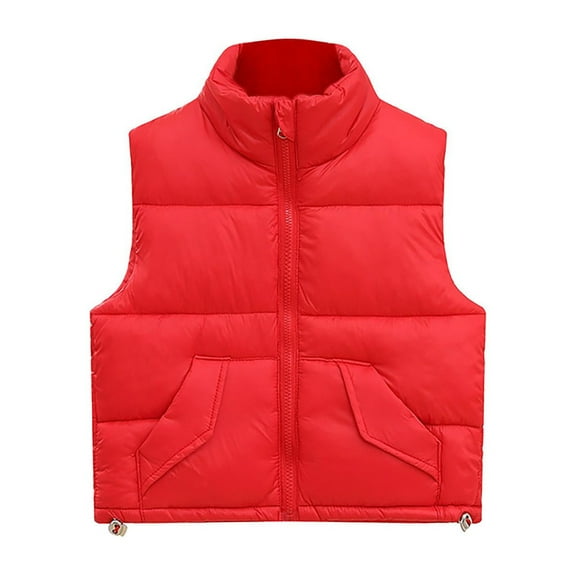 Otqutp Toddler Cute Snowsuit Baby Girls Autumn Winter Down Cotton Hedgehog Vest with Front Buckle Warm Outwear Sleeveless Coat(B,3-4 Years)