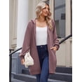 thumbnail image 3 of Zeagoo Women's Zip Up Hoodies Long Sleeve Long Tunic Sweatshirts Oversized Fleece Casual Fall Jacket Coat with Pocket, 3 of 6
