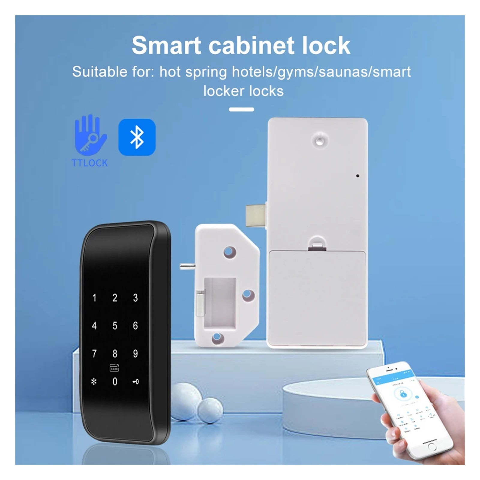 Fingerprint Smart Drawer Lock Electronic Cabinet Lock Unlock Intelligent Keyless Sensor Install Easy