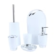 thumbnail image 4 of FAGINEY 6-Piece Plastic Bathroom Accessory Sets, White, 4 of 8