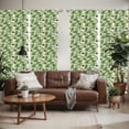thumbnail image 2 of Ambesonne Leaves Window Curtains, Hawaiian Elements in Green, Each 28" W x 95" L, Green Cream Pale Green, 2 of 5