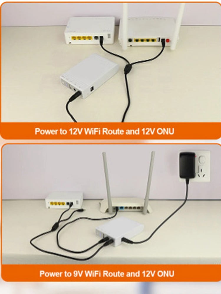 10400mAh Mini Ups Uninterruptible Power Supply DC12V 9V 5V Monitor Router Backup 10400mAh Mini Ups Uninterruptible Power Supply