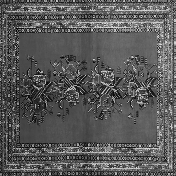 Ahgly Company Indoor Square Persian Gray Traditional Area Rugs, 6' Square