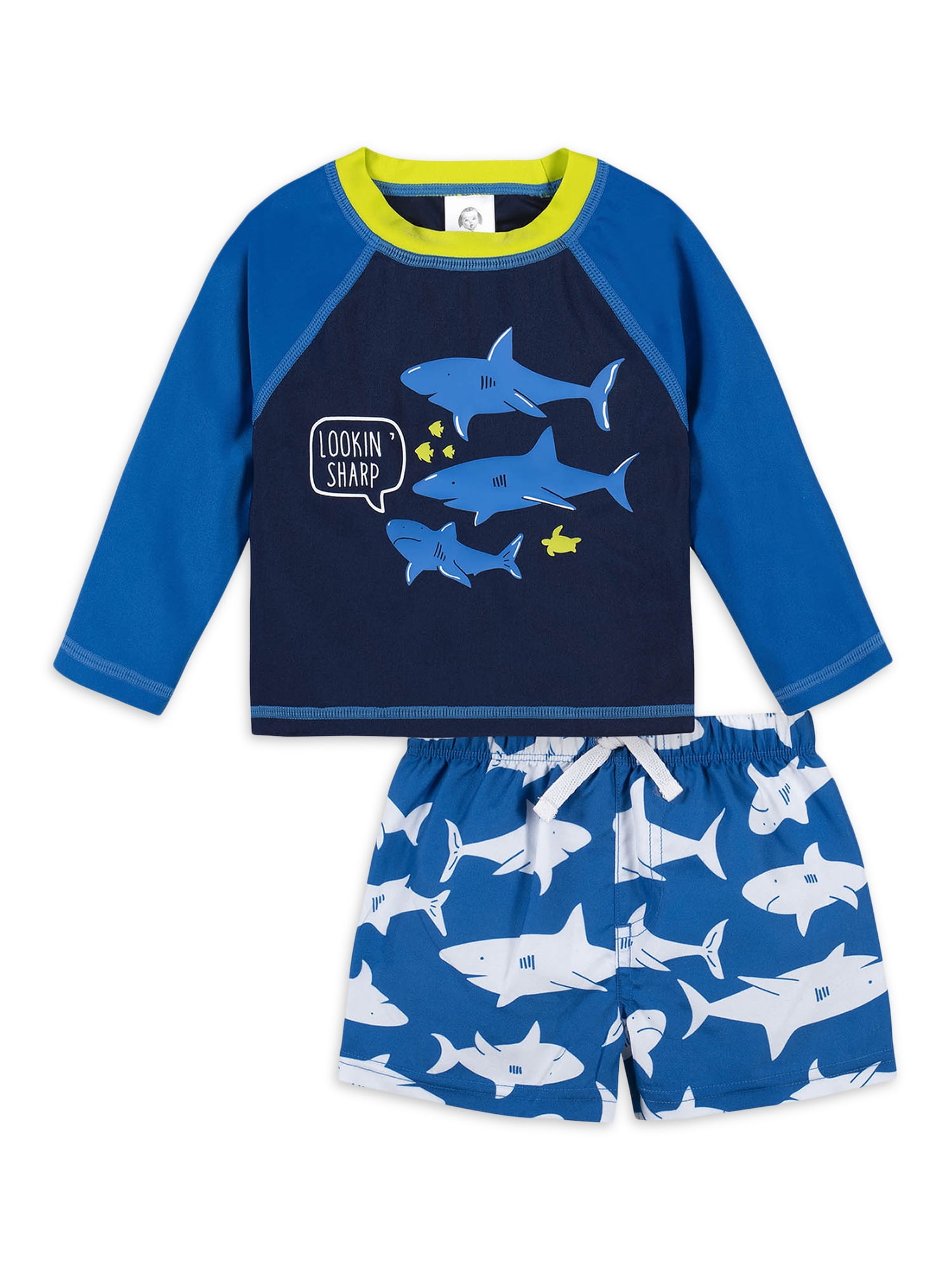 Swim Shirt and Trunks Swimwear Set Freestyle Revolution Little Boys Rashguard Set Infant/Toddler/Little Boys 