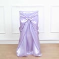 thumbnail image 2 of Efavormart Lavender Chair Covers for Party 1 Set Universal Satin Self Tie Banquet Folding Wedding Chair Cover - Fit on Most Chairs - Easy Use & Machine Wash Slipcovers for Outdoor Events, 2 of 2