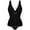 Black, variant on MISS MOLY Shapewear Bodysuit for Women Tummy Control Body Shaper V Neck Shapewear with Snap Crotch