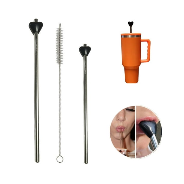 Pajita antiarrugas, pajitas antiarrugas de acero inoxidable, pajita reutilizable para prevenir las arrugas, pajita larga de metal antiarrugas