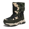 thumbnail image 1 of Boys Snow Boots Camoflage Anti-Slip Girls Snow Boots Slip Resistant Warm Fur Lining (Toddler/Little Kid/Big Kid), 1 of 9