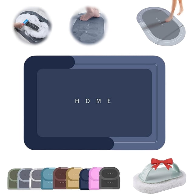 Alfombra de baño modernizada, alfombra de baño de secado rápido, alfombra mágica para baño, alfombra de baño absorbente, alfombra de baño de tierra de diatomeas, alfombra de ducha para piso de baño -