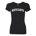 thumbnail image 2 of Wild Bobby State of North Dakota College Style Women Slim Fit Junior Tee, 2 of 6