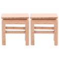 thumbnail image 1 of Miangastore 2 Pcs Miniature Wooden Stool Model for Dollhouse Furniture Tiny Chair Prop for Mini House Layout Small Wood Stool Miniature Furniture Decor, 1 of 8