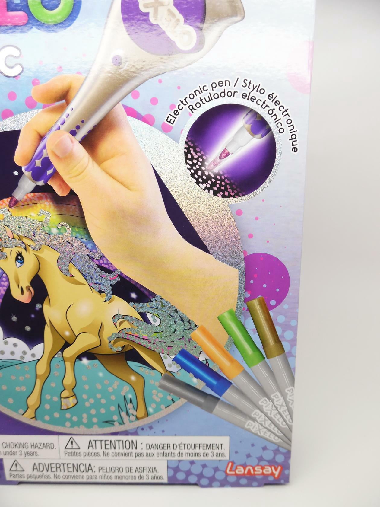 PIXELO Metallic Electronic Pen Art Set with 8 Designs & 6 Colored Markers for 6+