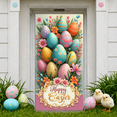 thumbnail image 6 of Colorful Easter Eggs Easter Banner Floral Decor Happy Easter Display Pastel Colors Bowknot Accents Easter Egg Backdrop for Easter Party Family Gathering Photo Shoot, 6 of 9