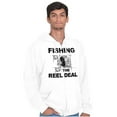 thumbnail image 3 of Fishing Reels Funny Fisher Pun Joke Zip Hoodie Sweatshirt Men Brisco Brands L, 3 of 6