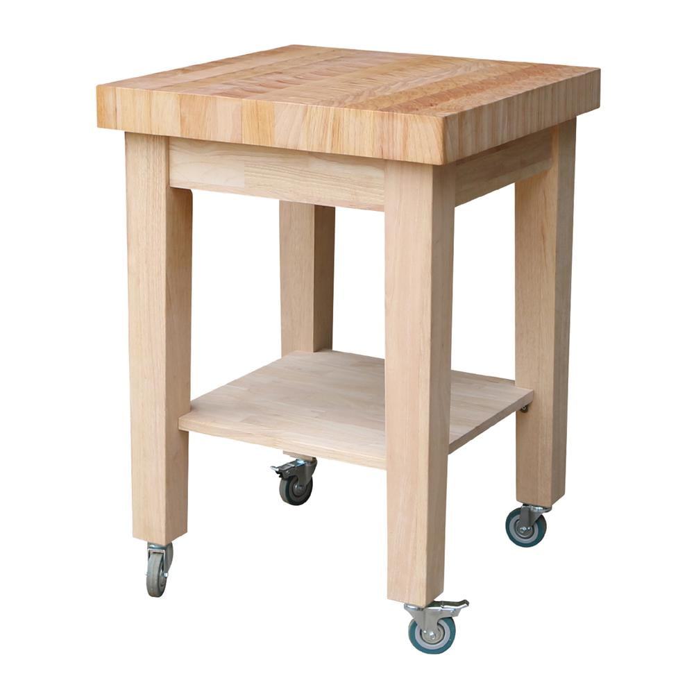 Solid Wood Kitchen Island Unfinished