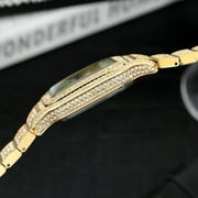 Glamorous Luxury Watches - Stylish Dial with Dazzling Rhinestones Elegant Men's Quartz Watch Perfect for Everyday Wear and Special Occasions