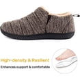 thumbnail image 2 of Zizor Men's Comfy Caterpillar Slippers Indoor Outdoor House Shoes, Warm Soft Knit Upper Fuzzy Fleece Lined Memory Foam Sole with Hard Bottom, 2 of 5