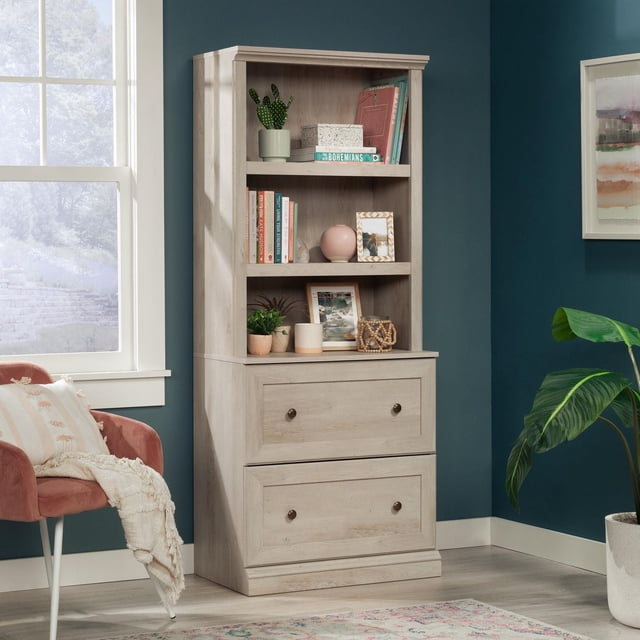 Sauder Select Bookcase with Drawers, Select Cherry Finish