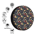 thumbnail image 4 of Fotbe Christmas Holiday Bowling Funda de Llanta de Repuesto con Estampado, Engrosada, Ajuste Universal para Jeep, Remolque, RV, SUV, Camión-14 inch, 4 of 6